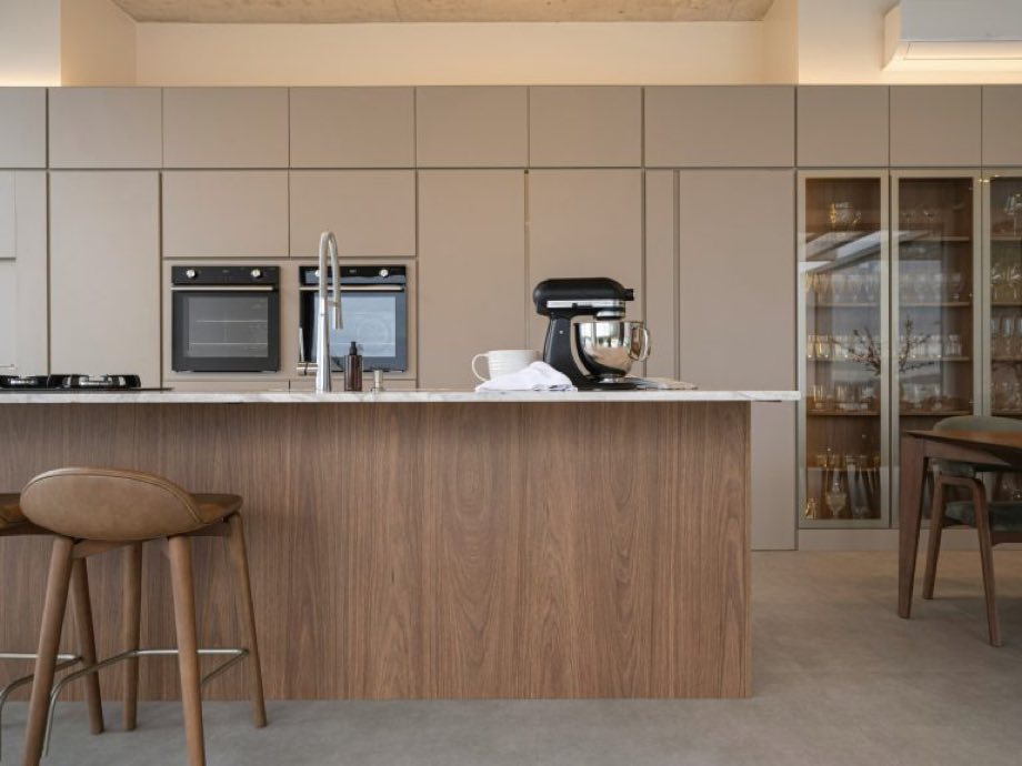 Walnut island kitchen